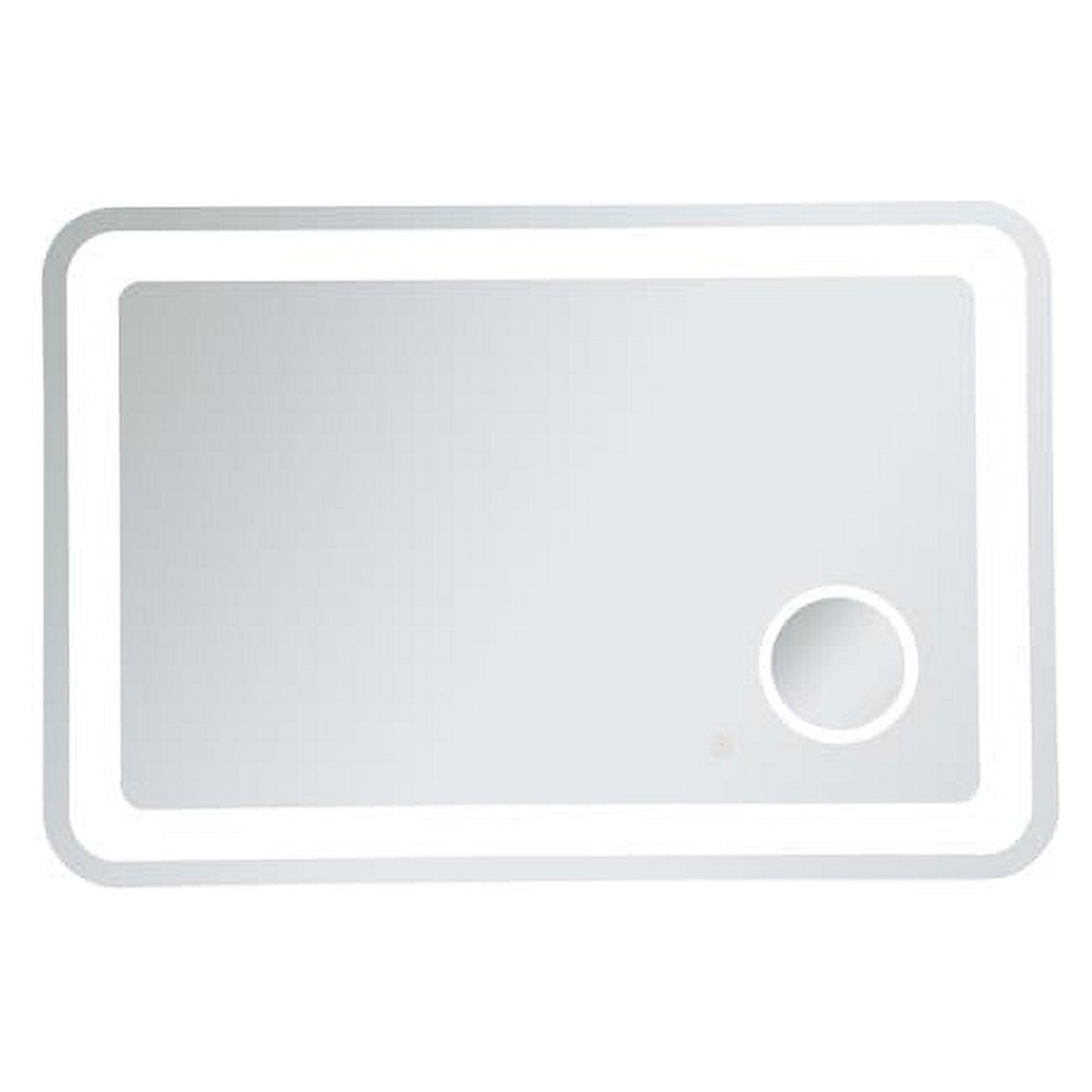 Elegant Lighting Lux 27in x 40in Hardwired LED mirror with magnifier and color changing temperature 3000K/4200K/6000K