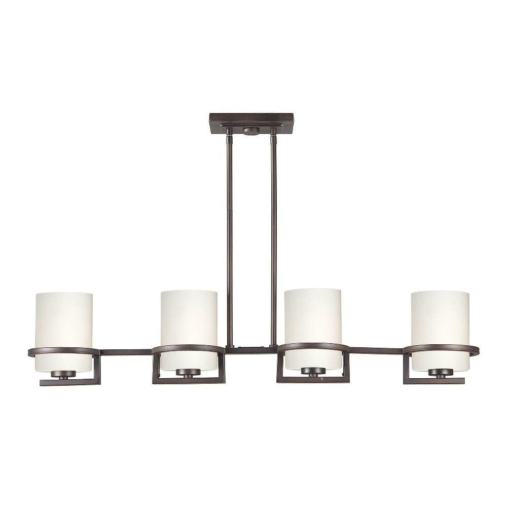 2766-04-32-Forte Lighting-Halo - 4 Light Island In Transitional Style-8 Inches Tall and 39.5 Inches Wide
