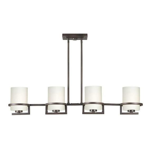 2766-04-32-Forte Lighting-Halo - 4 Light Island In Transitional Style-8 Inches Tall and 39.5 Inches Wide