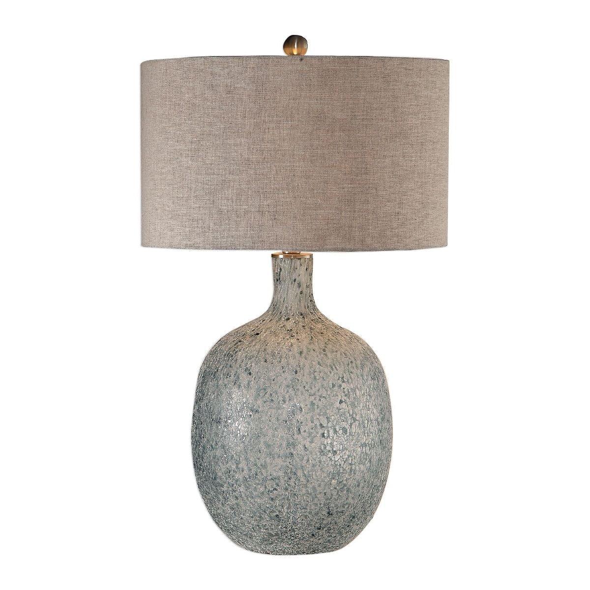 Oceaonna 30" Blue and Beige Textured Glass Table Lamp