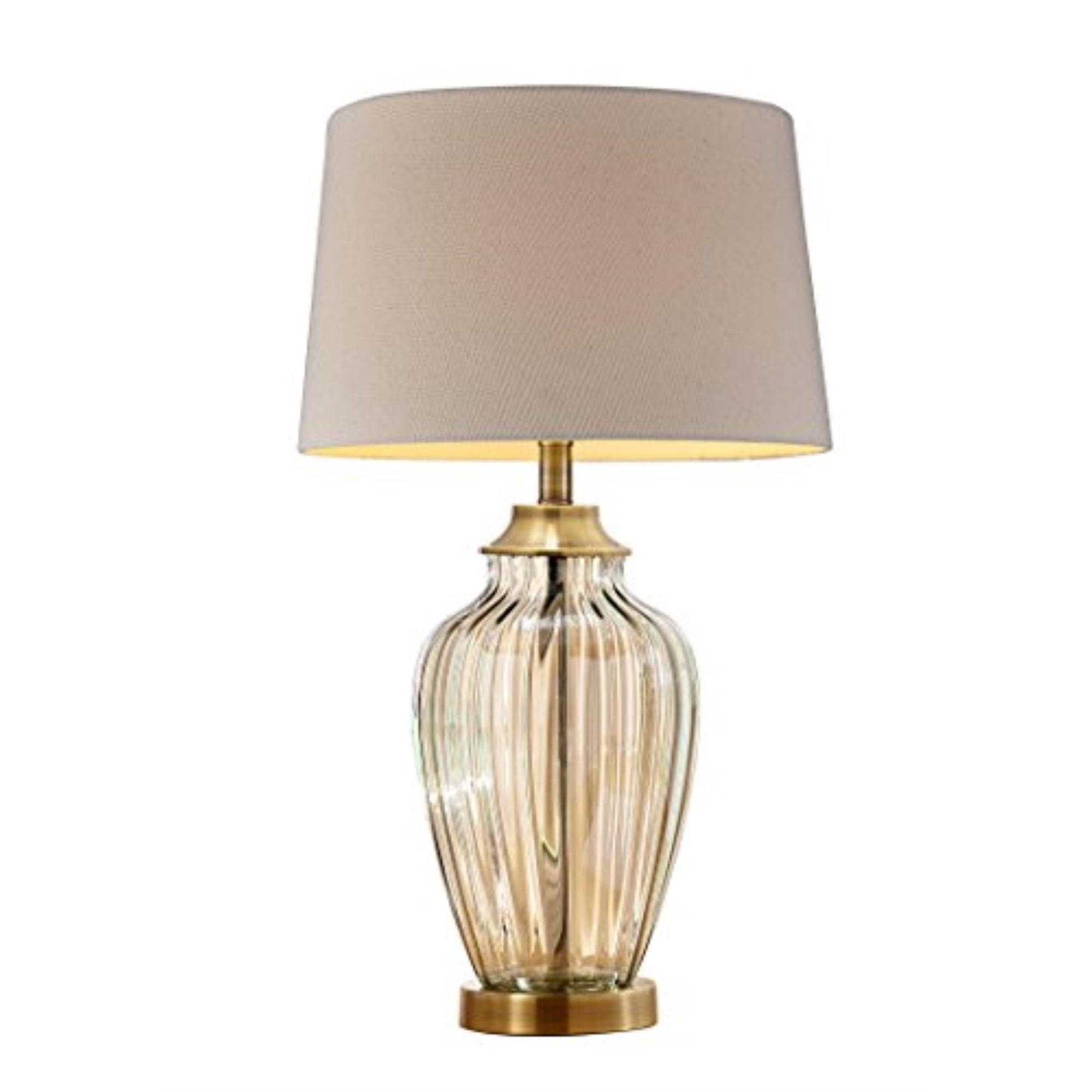 Golden Gaze 28.5" Bronze and Glass Table Lamp