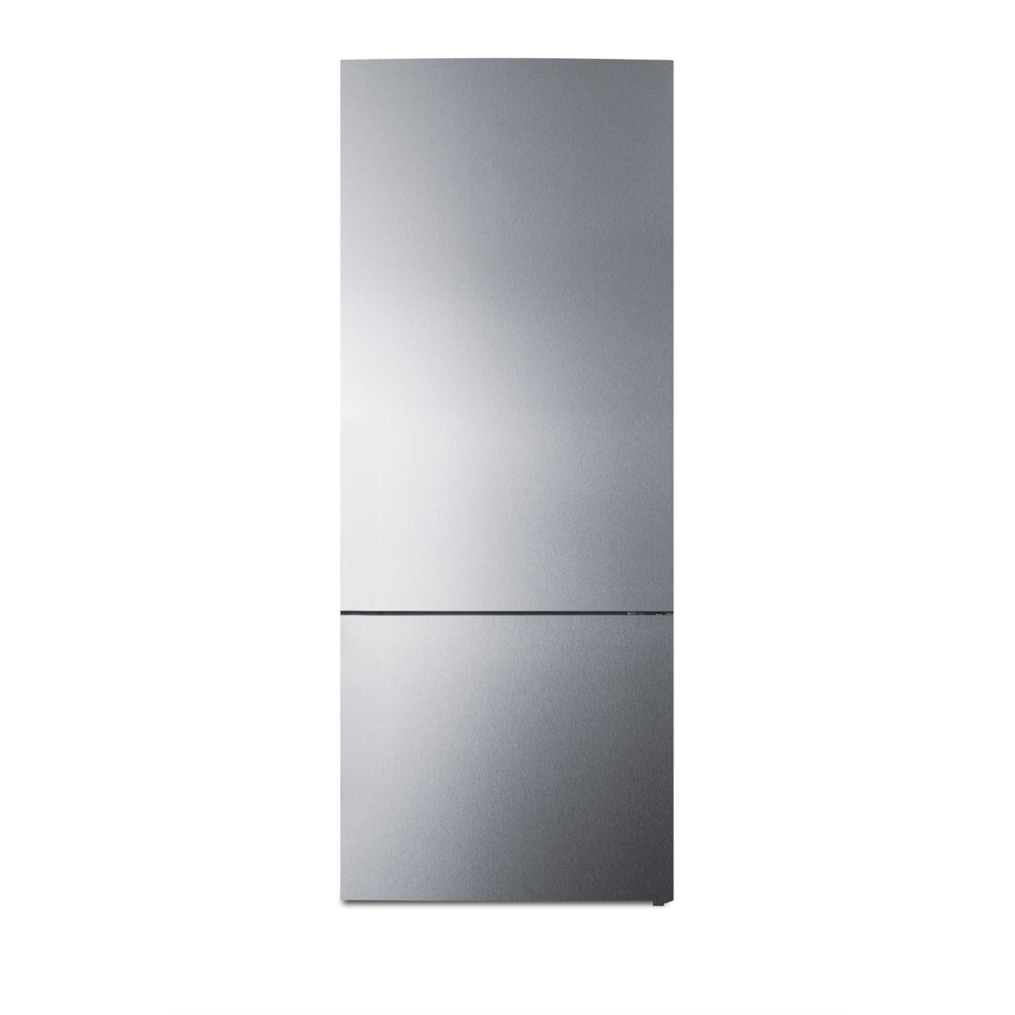 Summit 28" Silver Stainless Steel Smart Energy Star Bottom Freezer Refrigerator