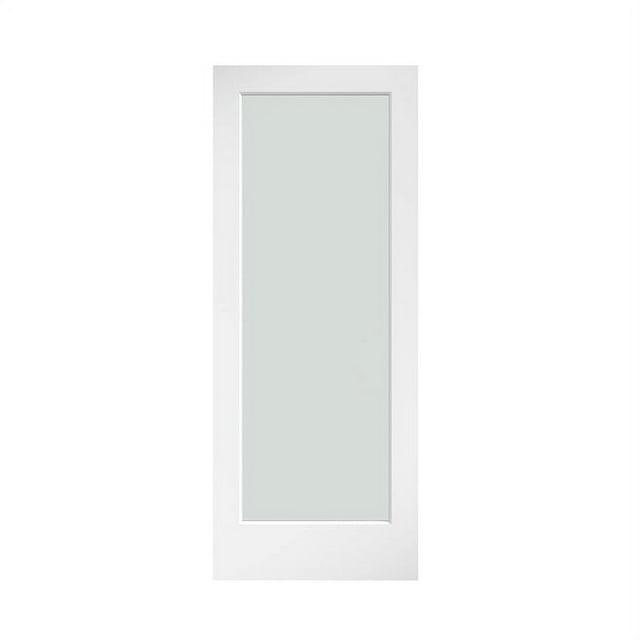 EightDoors 80-in Frosted Glass 1-Lite Wood Painted French Doors