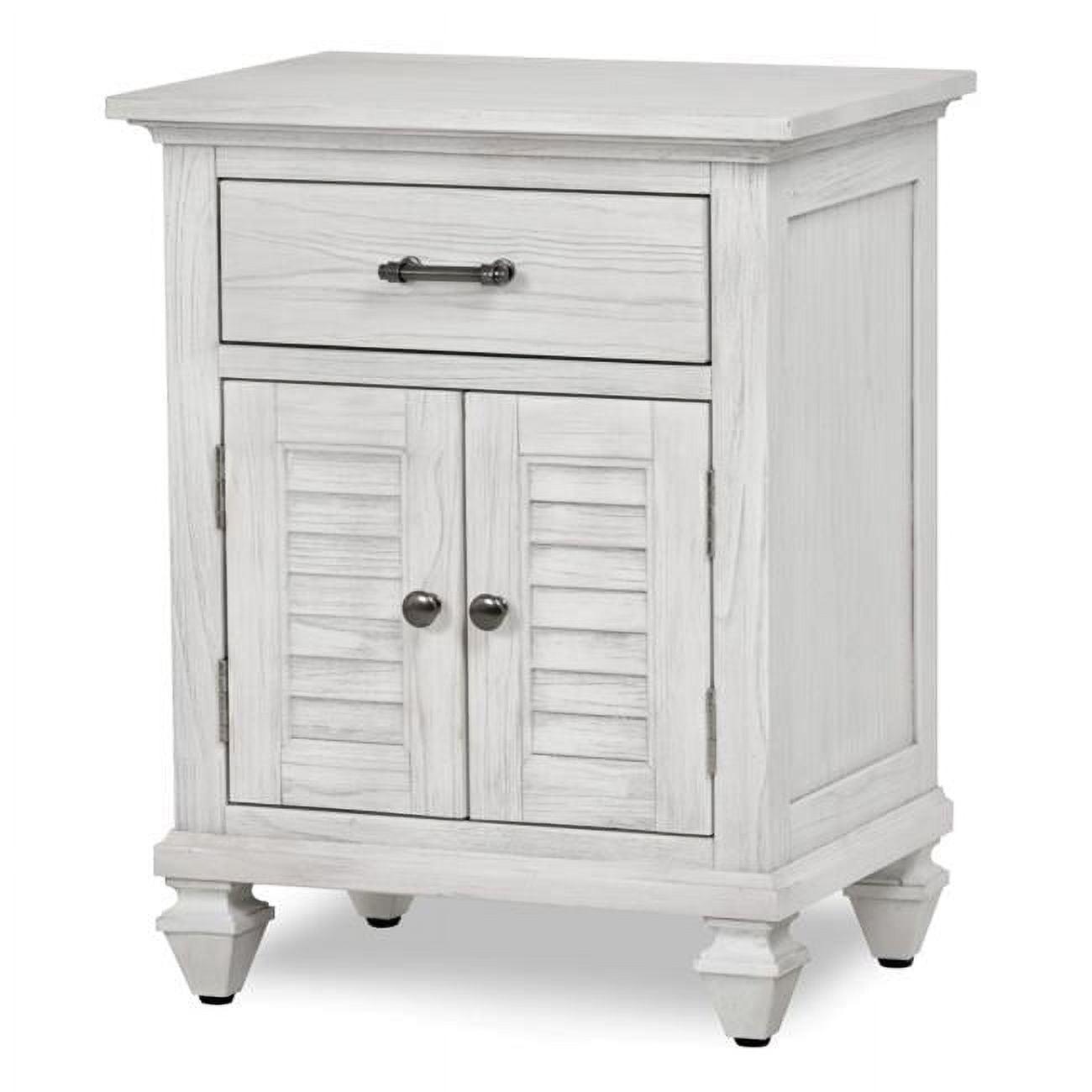 28 x 22 x 16 in. Surfside 1-Drawer & 2-Door Nightstand, White