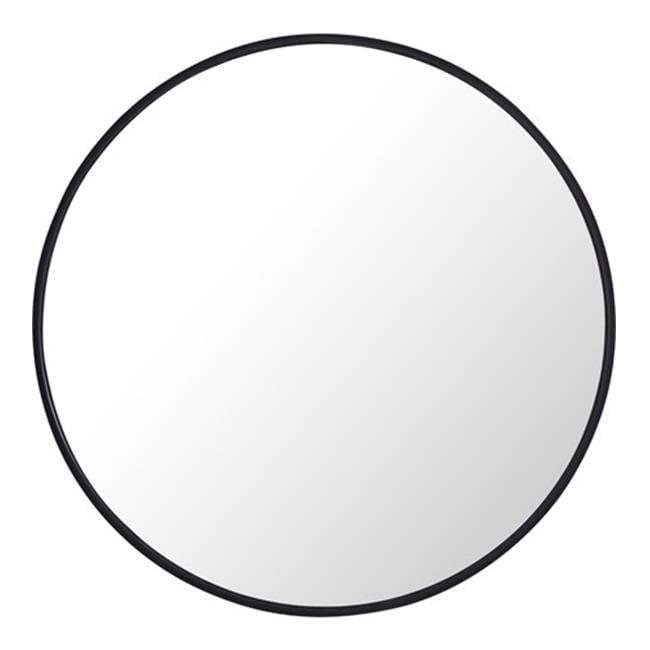Elegant Lighting Metal frame Round Mirror 28 inch Black finish