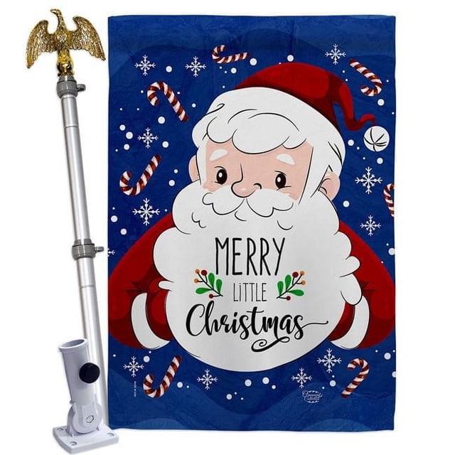 Ornament Collection Double Sided 40'' H x 28'' W Polyester Christmas House Flag