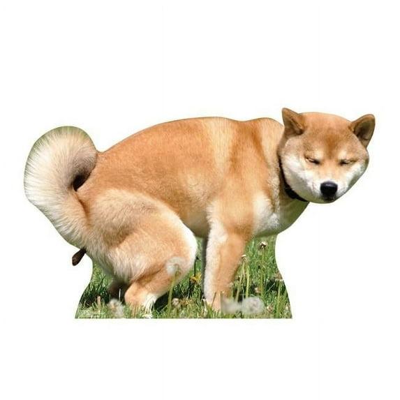 28 x 48 in. Pooping Dog Life-Size Cardboard Cutout