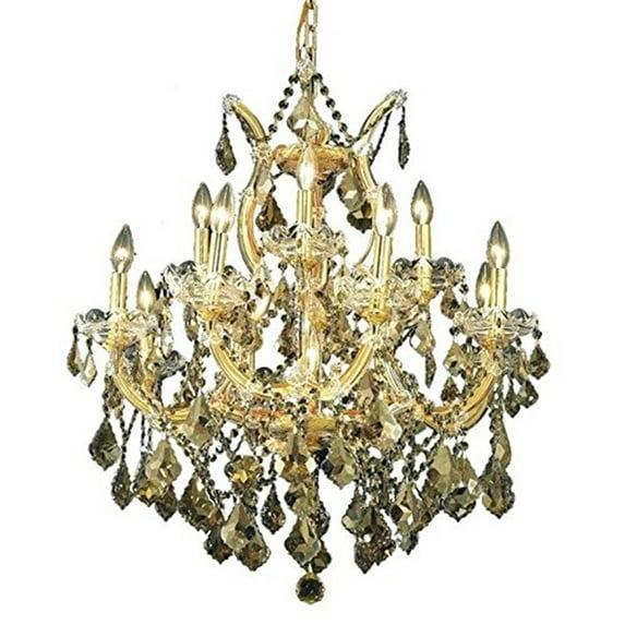 2800 Maria Theresa Collection Chandelier D:27in H:26in Lt:13 Gold Finish (Royal Cut Crystals)