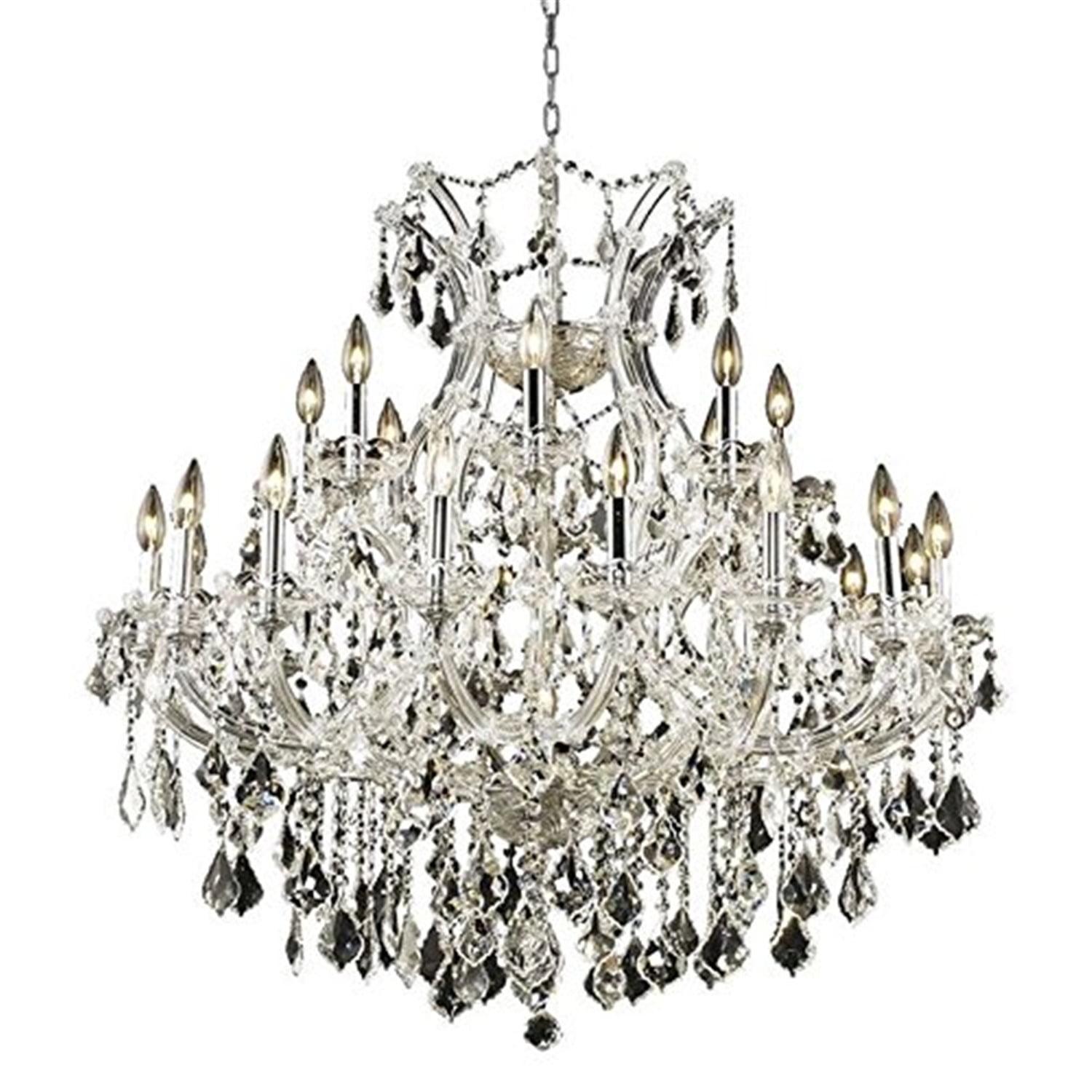 Maria Theresa 36" Chrome Chandelier with Clear Royal Cut Crystals