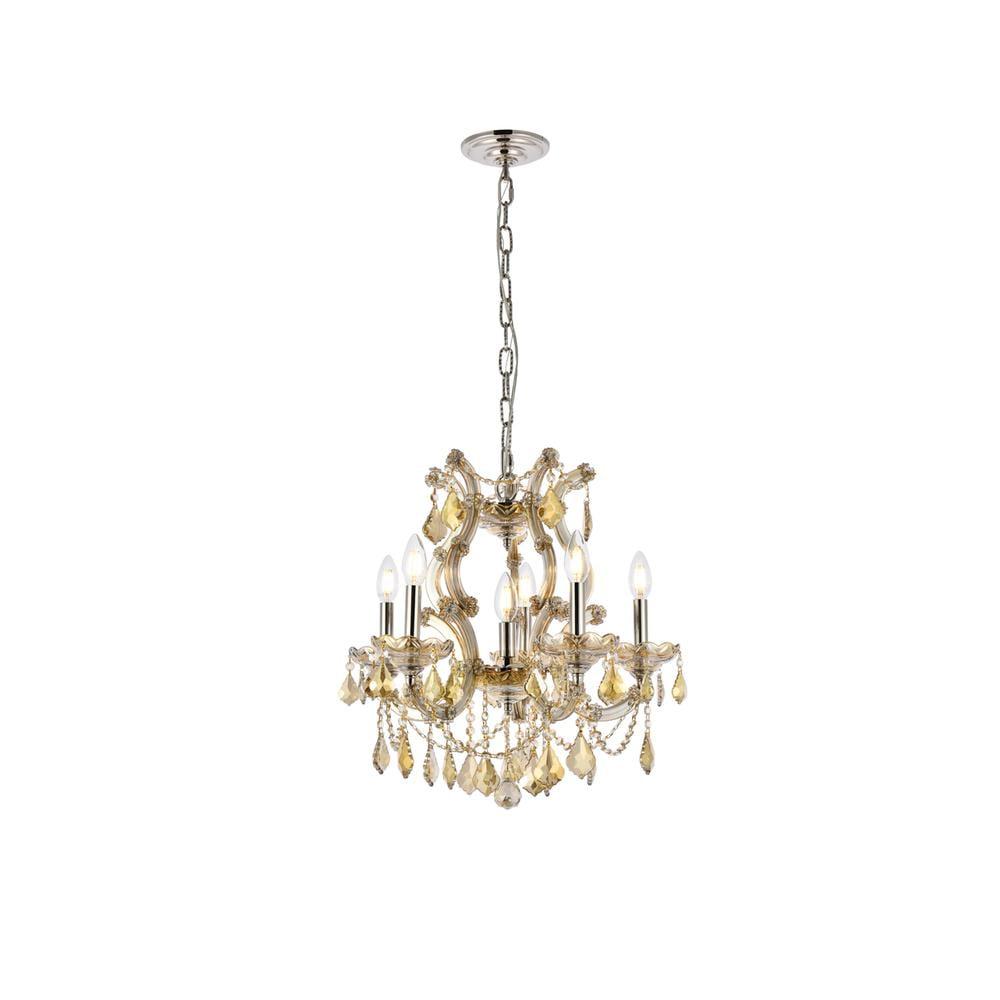 Ivy Bronx Maria Theresa 6 Light 20 inch Dining Chandelier Ceiling Light, Royal Cut