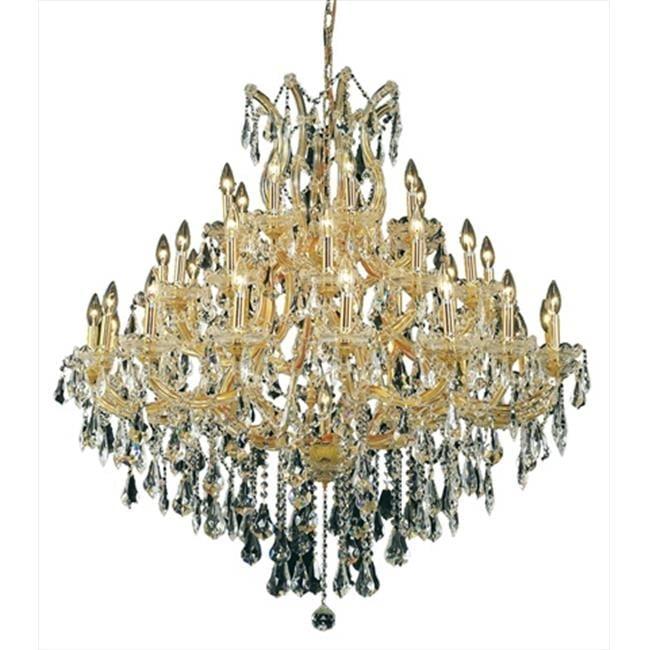 2801G44G-RC 44 W x 44 H in. Maria Theresa Collection Large Hanging Fixture - Royal Cut- Gold Finish