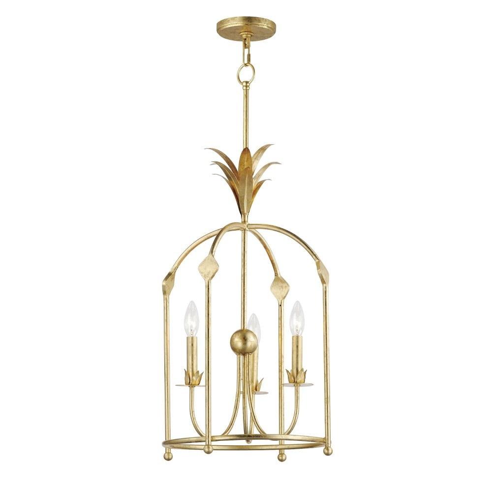 Paloma 3 - Light Steel Dimmable Lantern Birdcage Chandelier