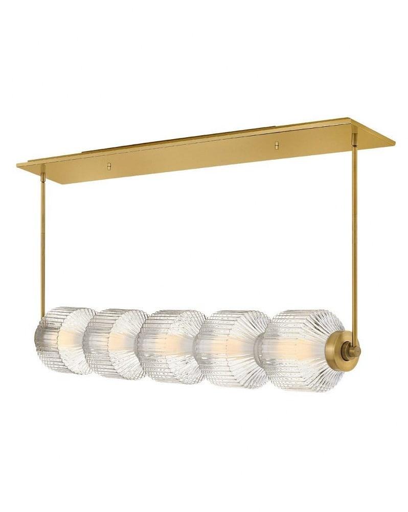 1 - Light Lacquered Brass LED Kitchen Island Pendant