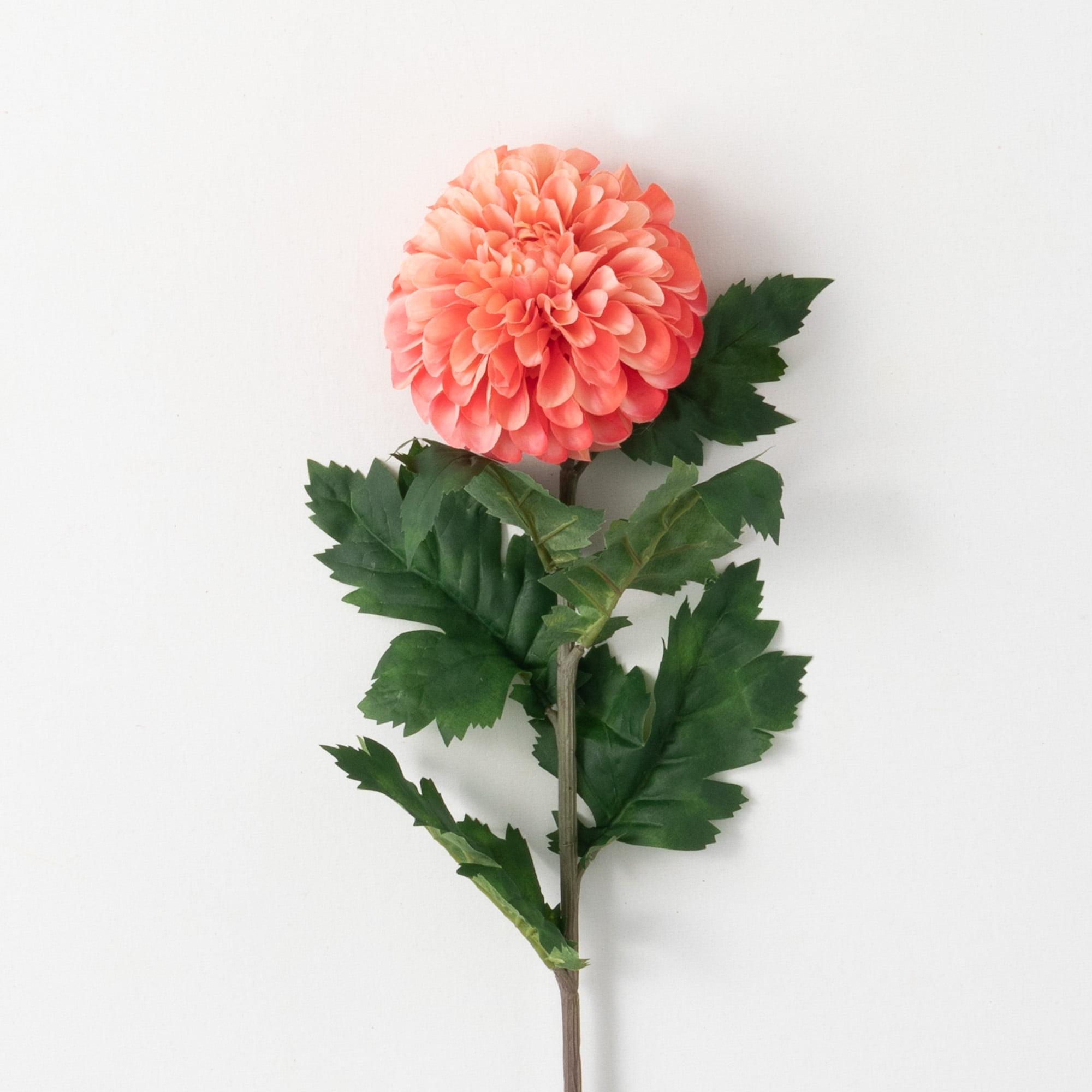 29.5" Pink Plastic Dahlia Flower Stem