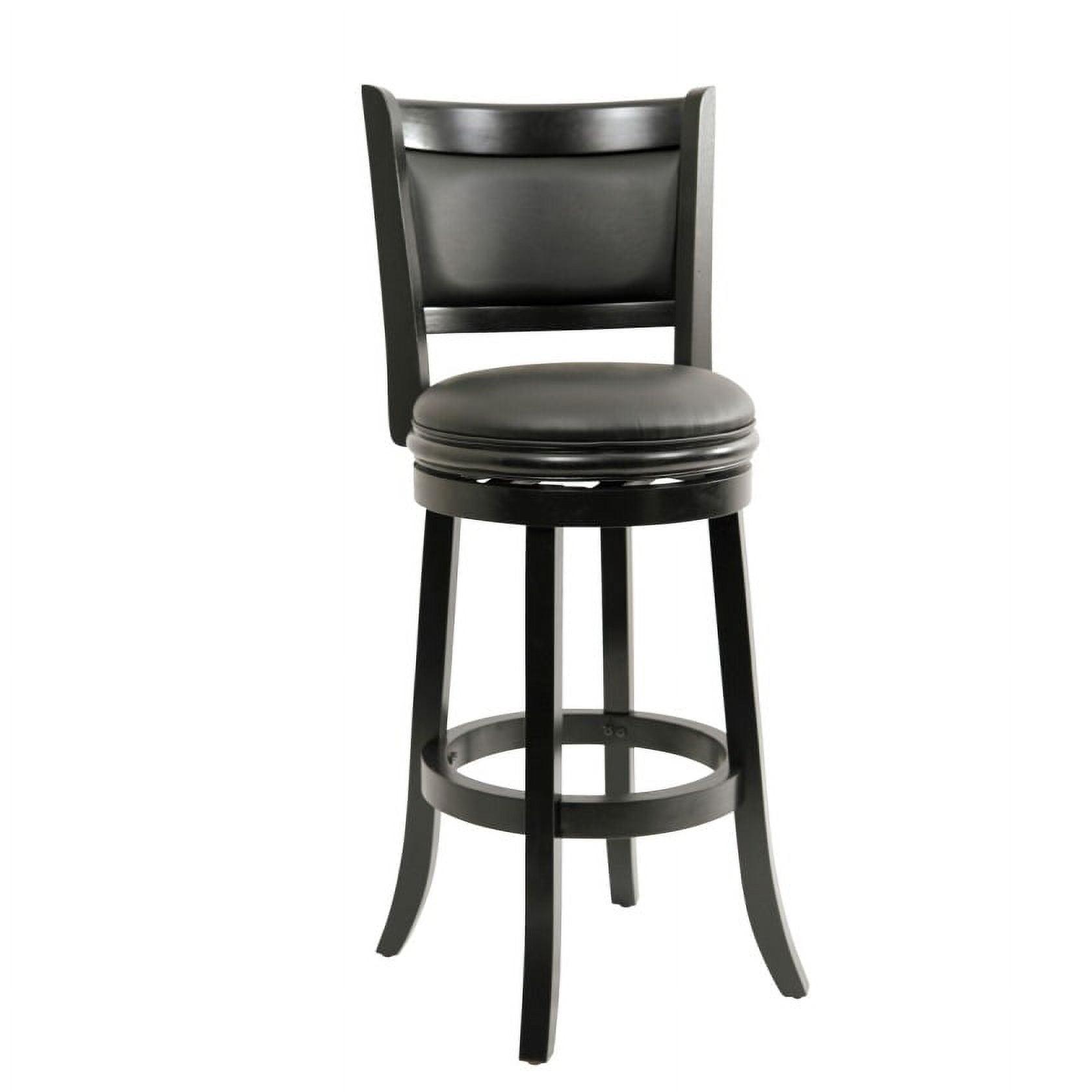 29" Augusta Swivel Stool, Black
