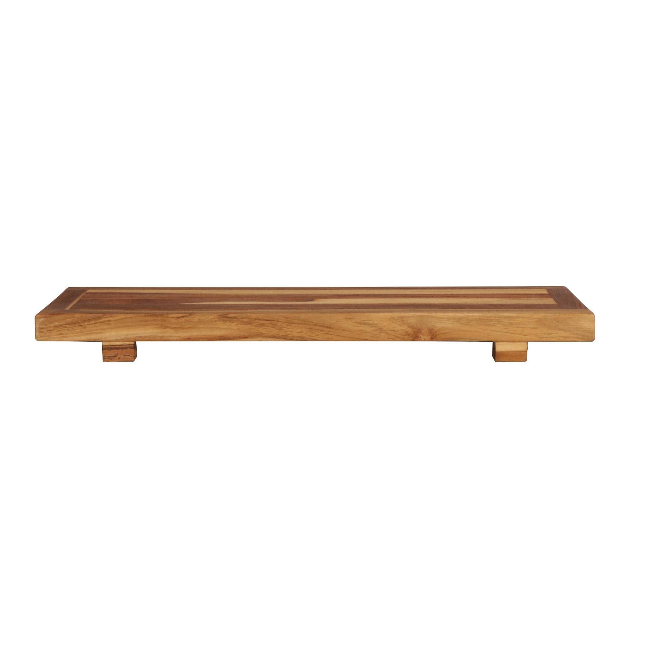 29"x2" Eleganto Teak Wood Bathtub Storage Caddy Natural - EcoDecors