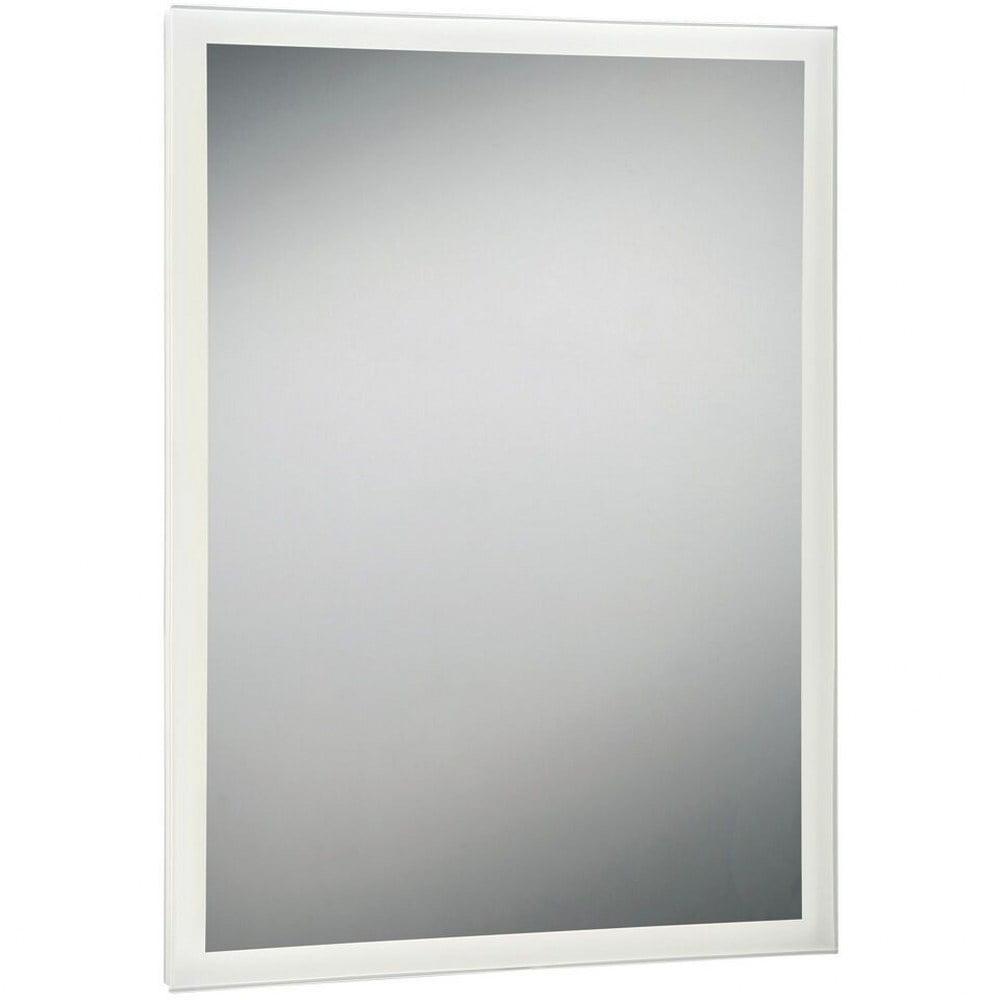 Rectangular Silver LED Bathroom Vanity Mirror with Touch Sensor