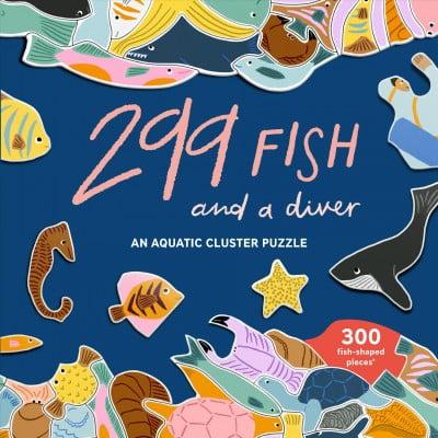 299 Fish and Diver 300 Piece Aquatic Cluster Puzzle