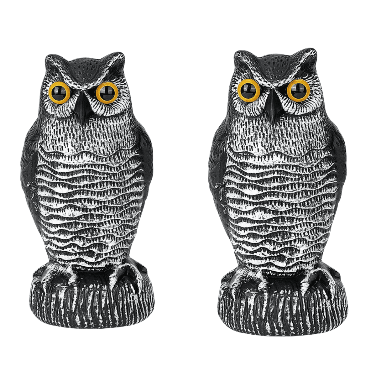 2Pack Fake Owl Decoy to Keep Birds Away Garden Decoration Bird Scare Devices for Garden Outdoor Yard