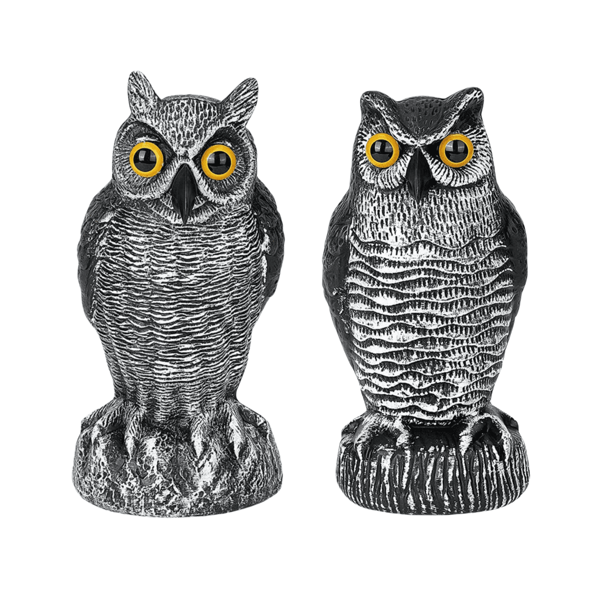 2Pack Fake Owl Decoy to Keep Birds Away Garden Decoration Bird Scare Devices for Garden Outdoor Yard