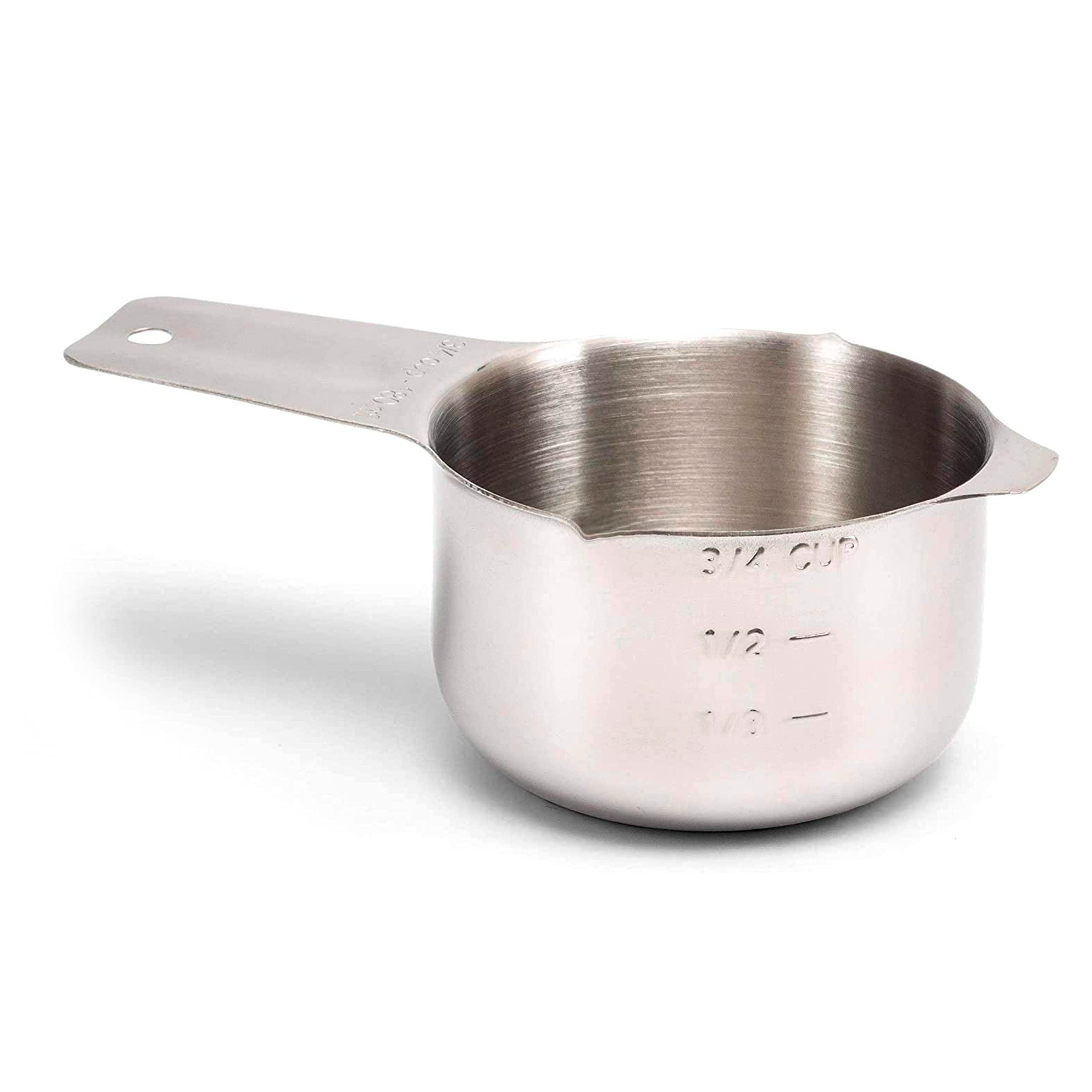 2lbDepot 3/4 Cup Measuring Cup Stainless Steel Metal, Accurate, Engraved Markings US