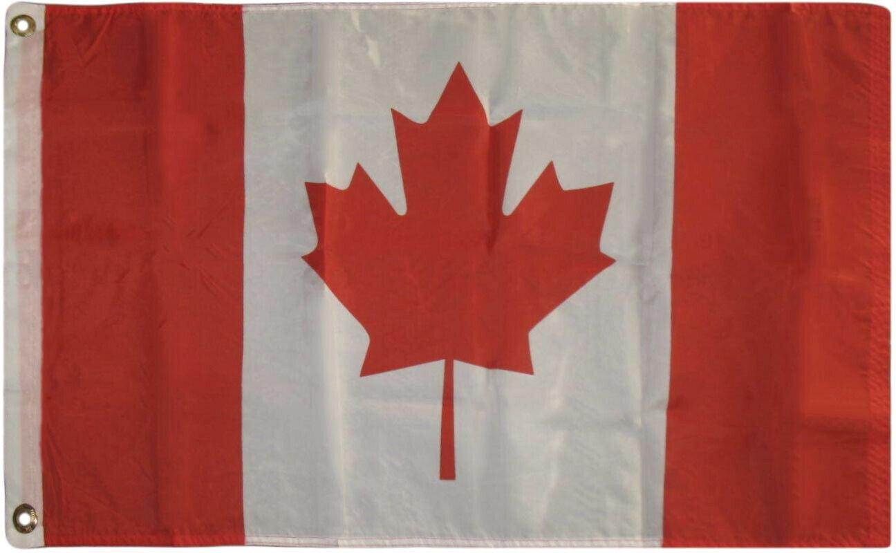 2x3 Red and White Polyester Canada Flag with Grommets