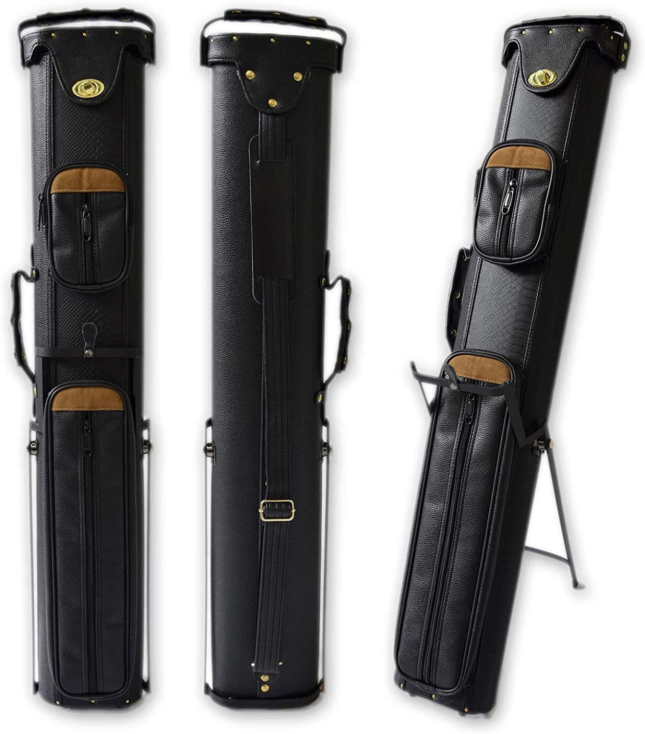 2x4 Hard Pool Cue Case 2B4S Billiard Stick Carrying Cue Case with Stand (03)