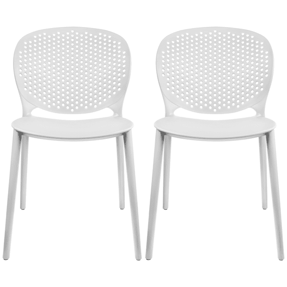 2xHome Set Of 2 Modern Plastic Pool Side Armless Dining Chair & Reviews | Wayfair