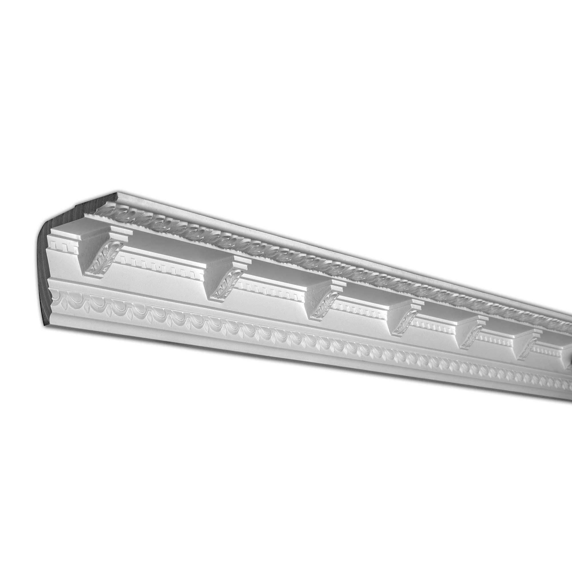 3-1/4 in x 3-1/2 in x 94-1/2 in Lamb's Tongue Polyurethane Crown Moulding Pro Pack 39 LF (Set of 5)