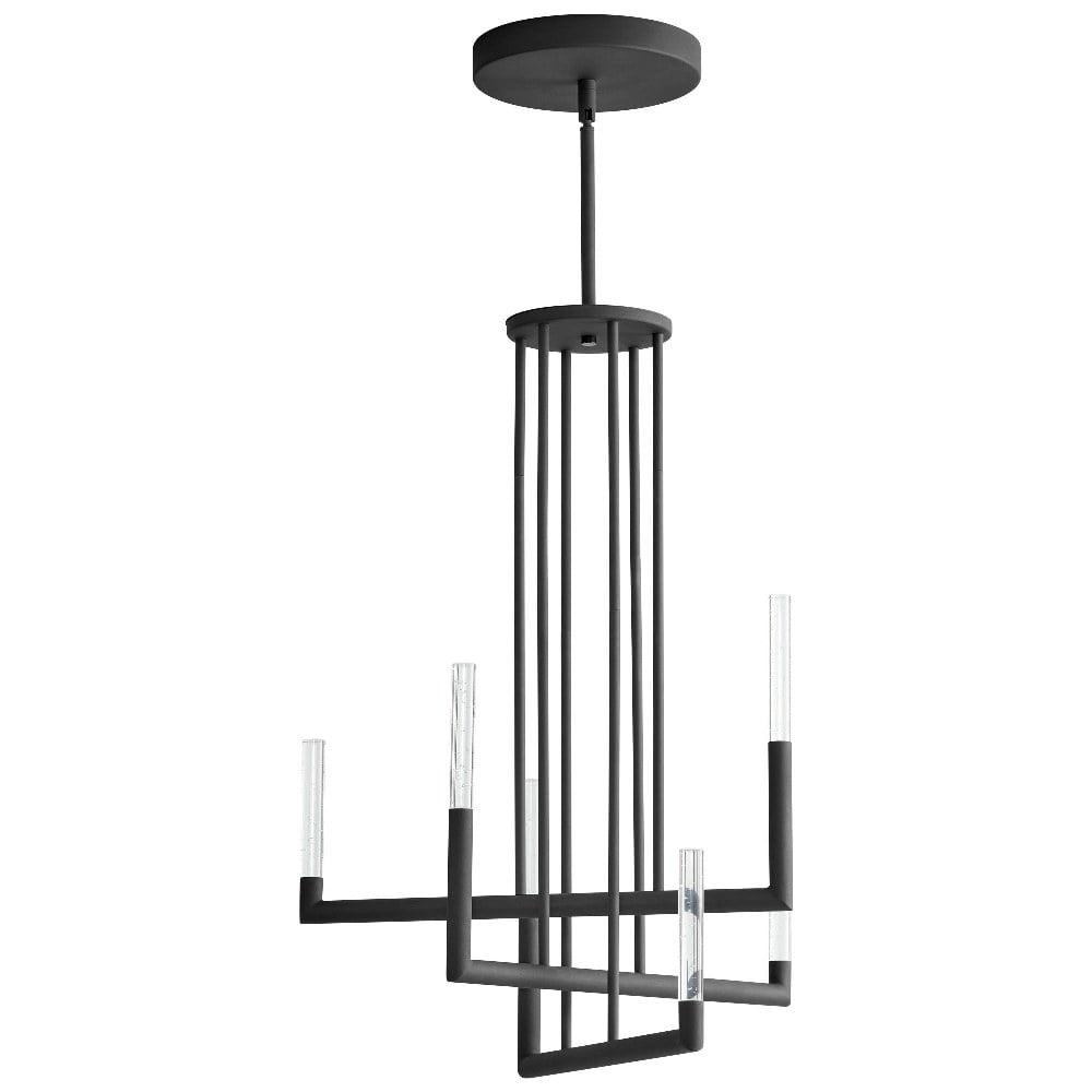 Luster Black Iron 6-Light LED Chandelier