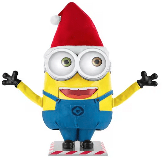 3.5 ft. Animated LED Minion with Santa Hat