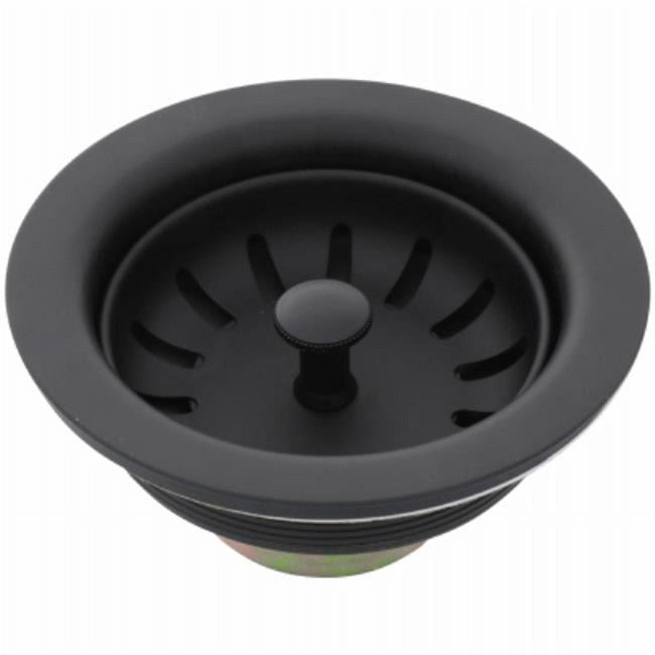 3.5 in. Matte Black Basket Sink Strainer