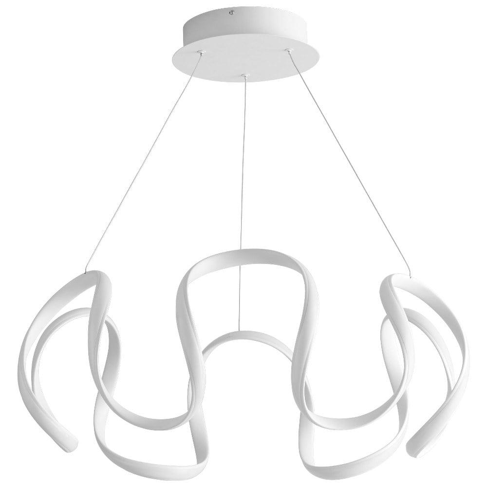 Cirro 28" Matte White Silicone Shade LED Chandelier