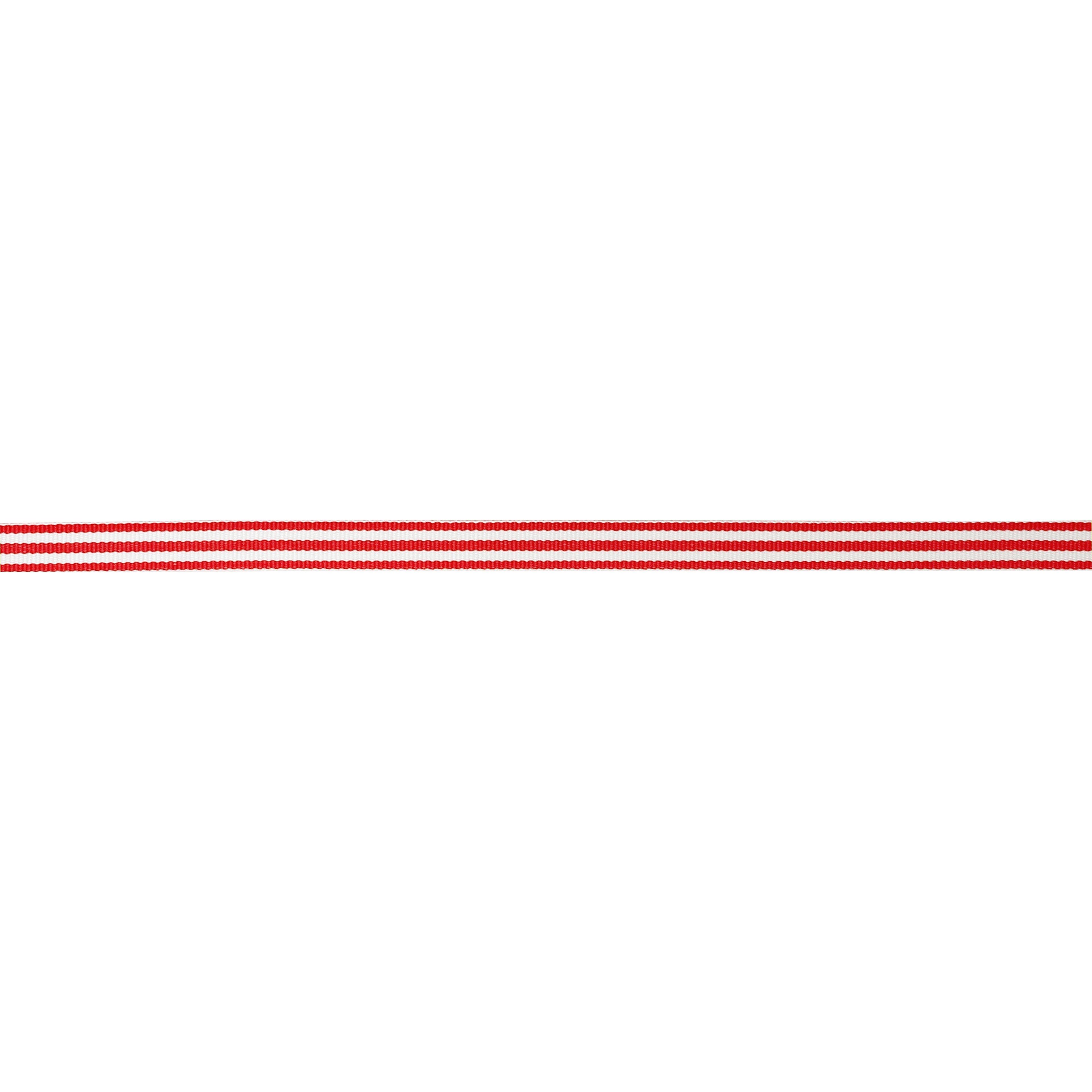 3/8" x 7yd. Red White Grosgrain Stripe Ribbon by Celebrate It™