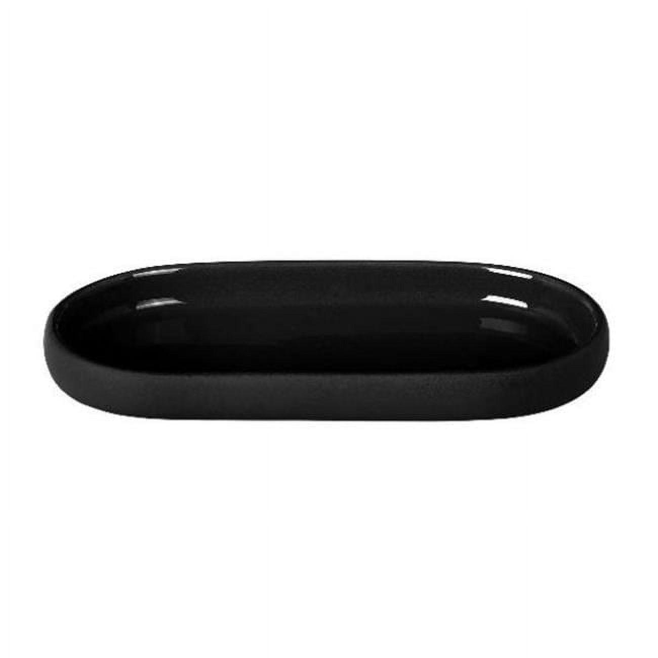 Blomus SONO Ceramic Black Oval Bathroom Tray