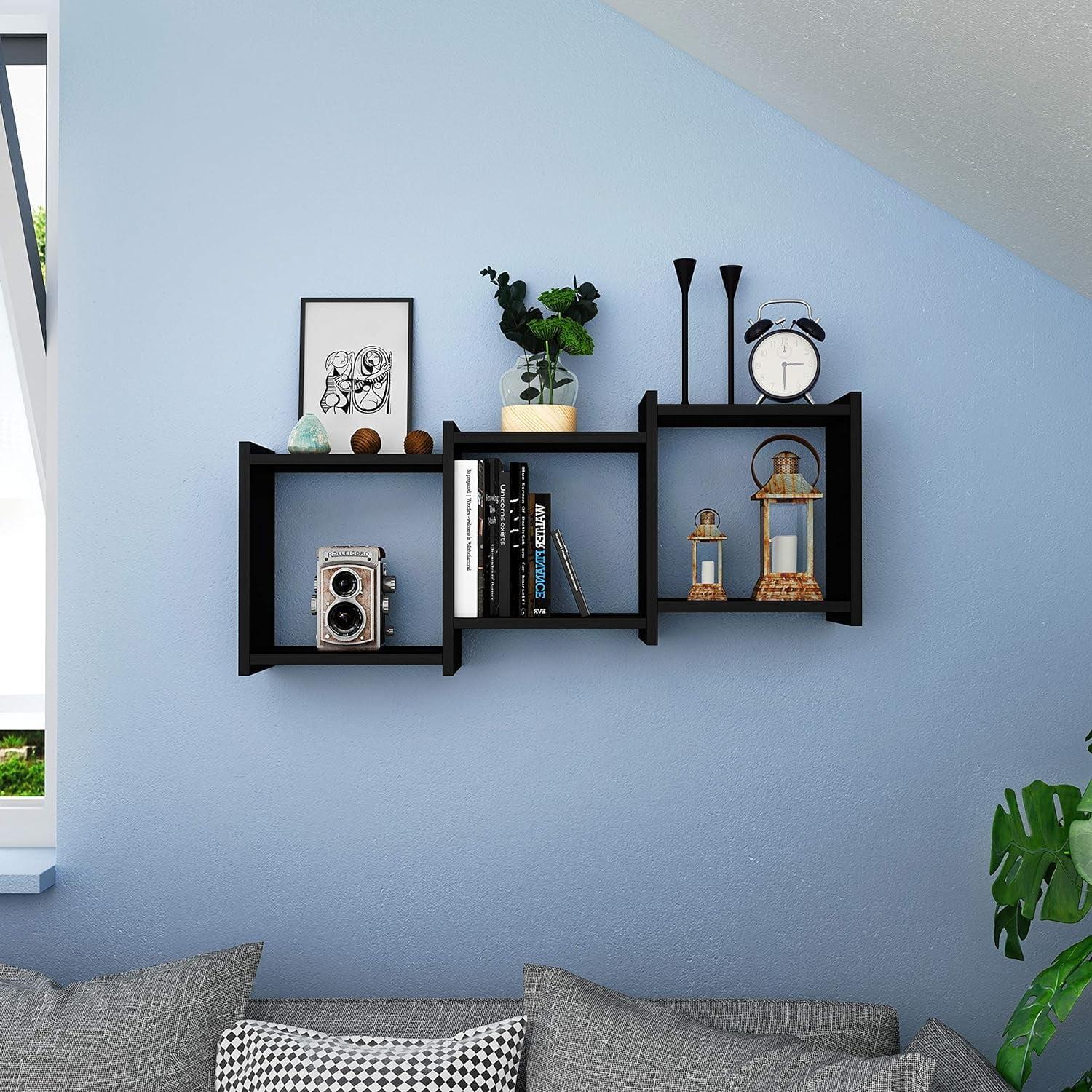 35.5" x 16.3" Connected Three Cube Wall Shelf - Danya B.