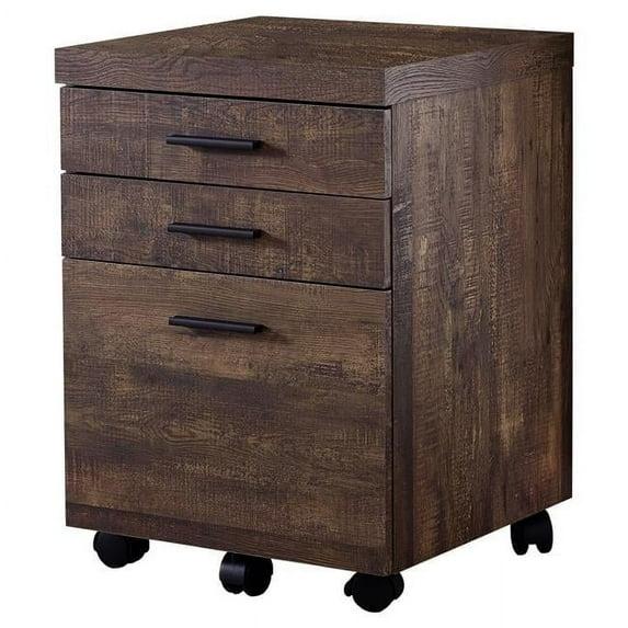 Millwood Pines File Cabinet, Rolling Mobile, Storage Drawers, Printer Stand, Office, Work, Brown Laminate, Contemporary, Modern