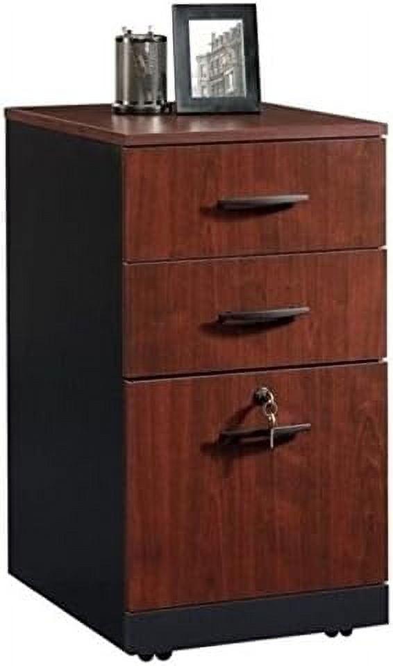 Classic Cherry Mobile 3-Drawer Legal File Pedestal with Lock