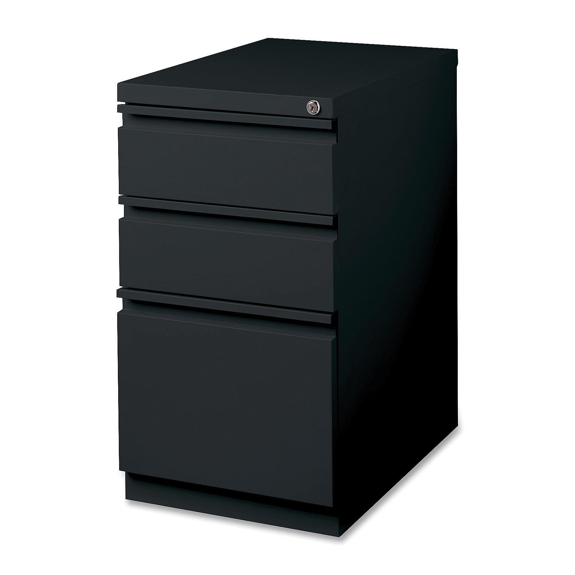 3 Drawers Vertical Steel Lockable Filing Cabinet, Black