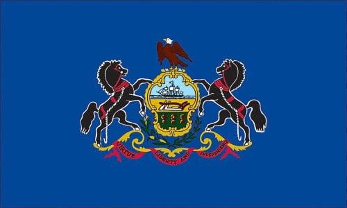 3-Foot 5-Foot Nylon Pennsylvania State Flag, Have pride in Pennsylvania; hang your state flag from your in-ground pole or house By Valley Forge Flag