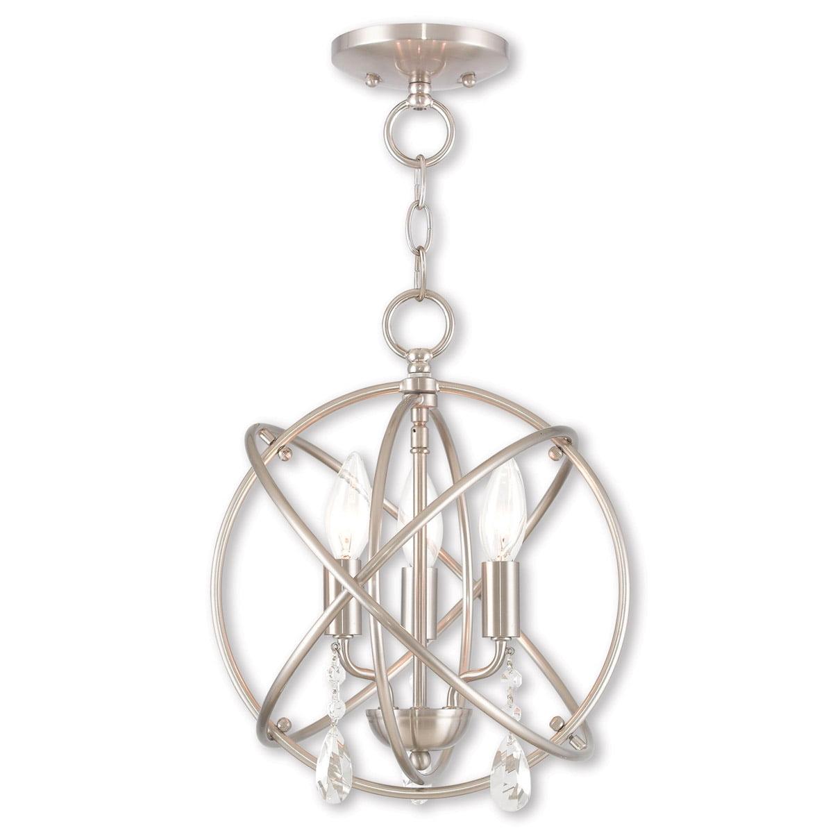 Livex Lighting Aria 3 - Light Chandelier in  Polished Nickel