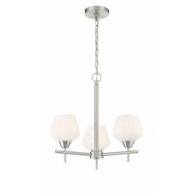 3 Light Chandelier-Brushed Nickel Finish    -Traditional Installation Minka Lavery 2173-84