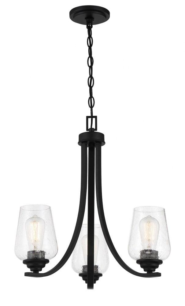 3 Light Chandelier-Coal Finish    -Traditional Installation Minka Lavery 4923-66A