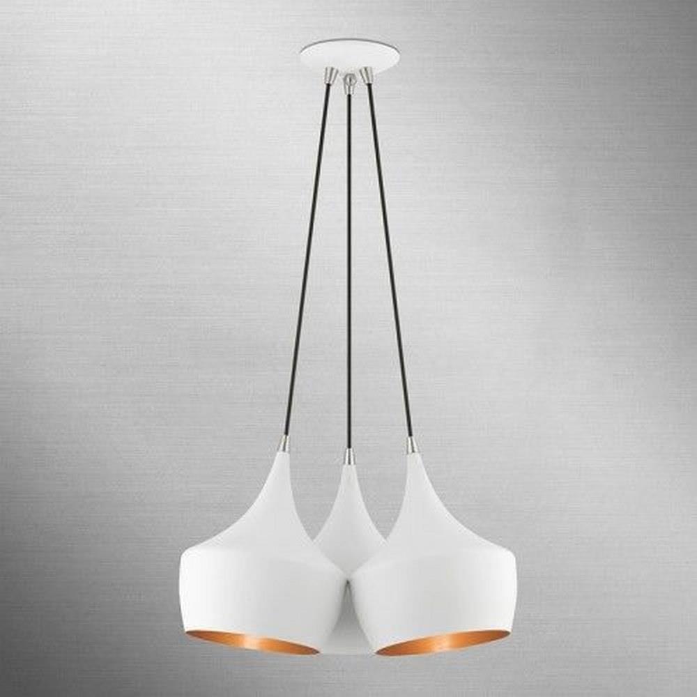 Livex Lighting Waldorf 3 - Light Pendant in  White