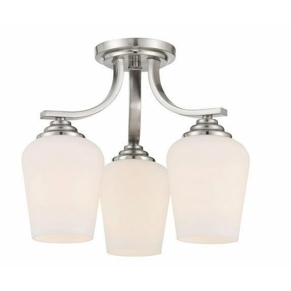 3 Light Convertible Chandelier-Brushed Nickel Finish    -Traditional Installation Minka Lavery 4926-84