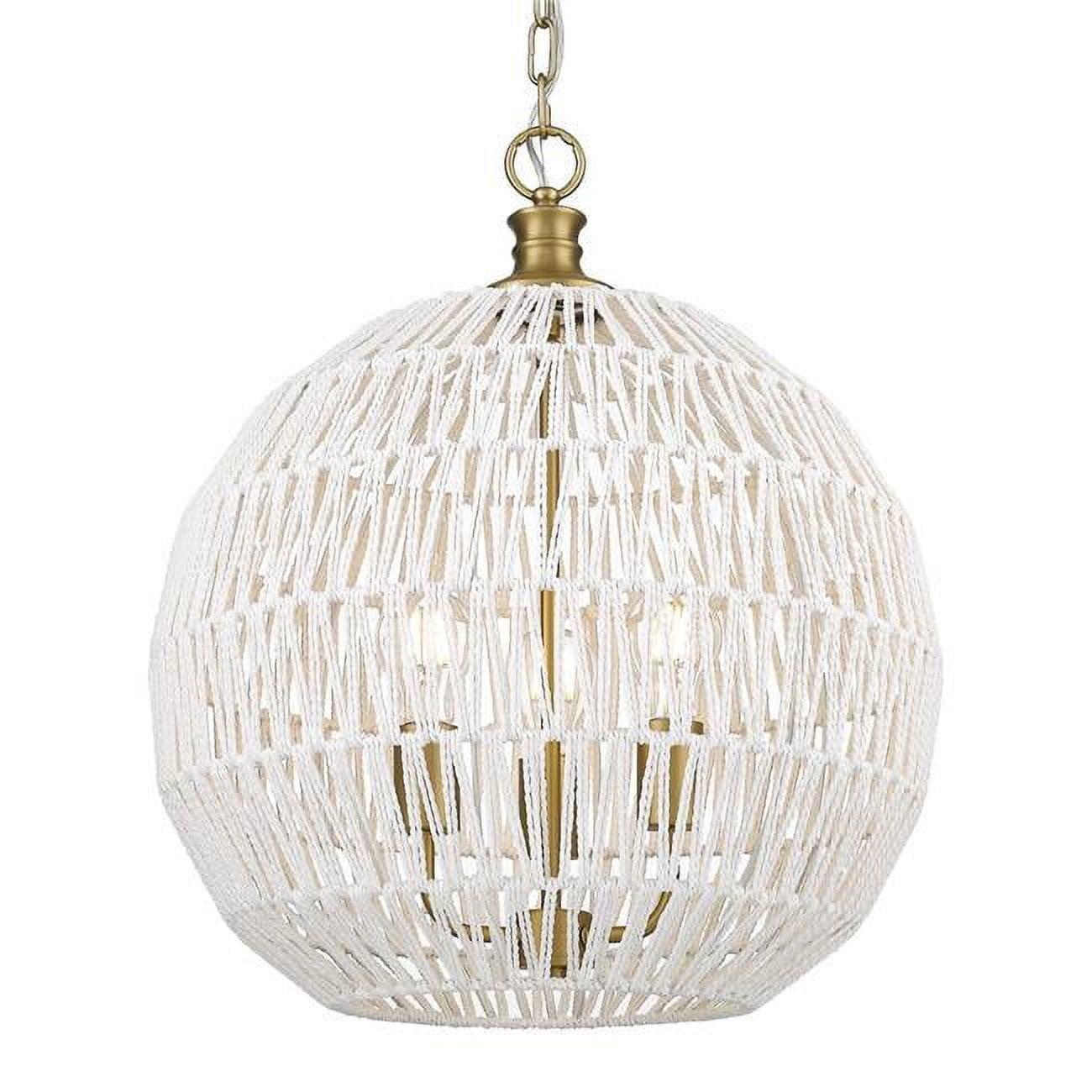 Florence 3-Light Brushed Champagne Bronze Globe Pendant