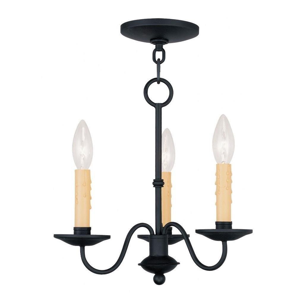 Livex Lighting Heritage 3 - Light Chandelier in  Black