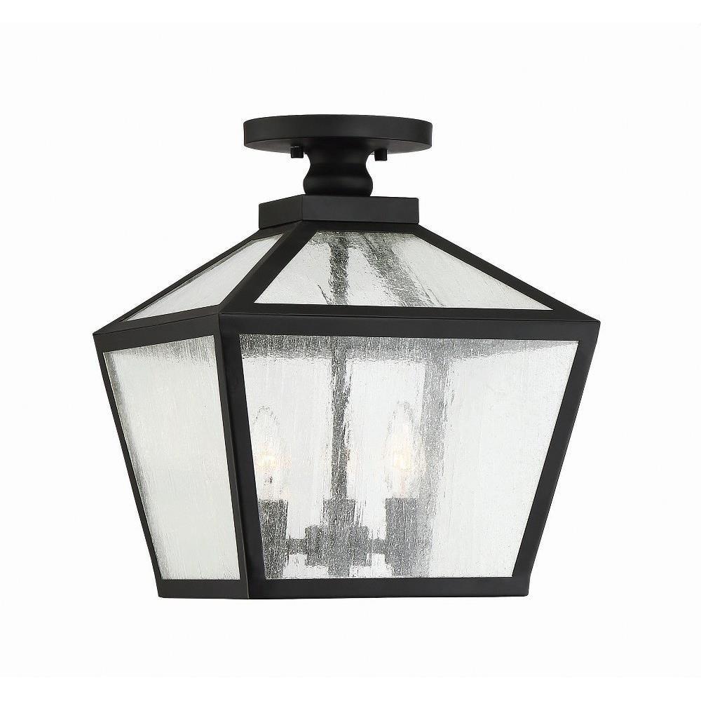 Savoy House Woodstock 3 - Light Semi-Flush Mount in  Black