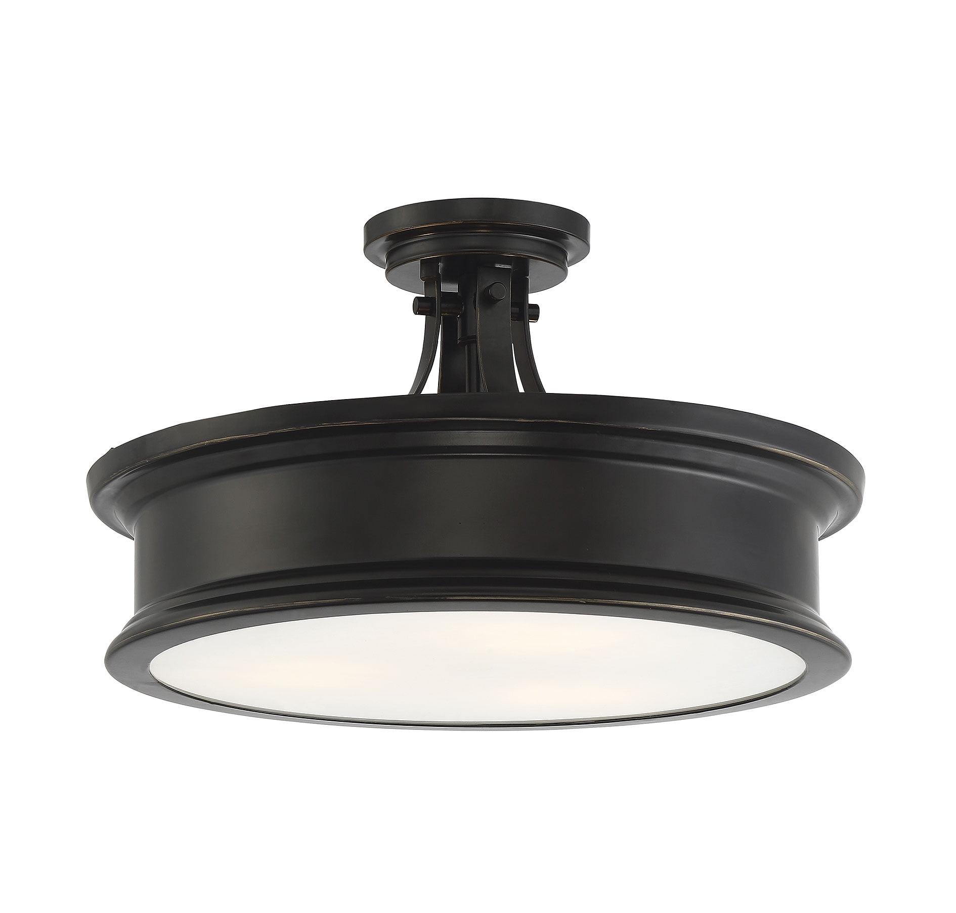 Savoy House Watkins 3 - Light Semi-Flush Mount in  Classic Bronze