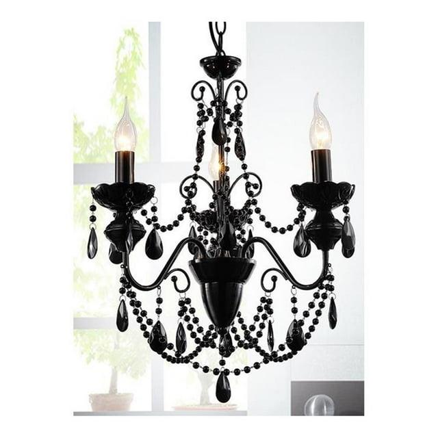 CWI Lighting Keen 3 Light Up Chandelier With Black Finish
